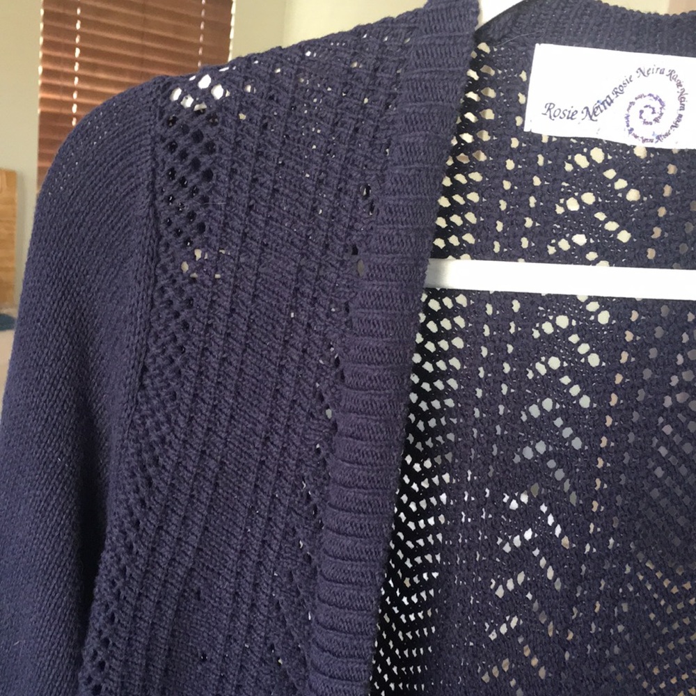 ✨NEW✨Rosie Neira dark navy Cardigan from Anthropologie - Picture 6 of 6